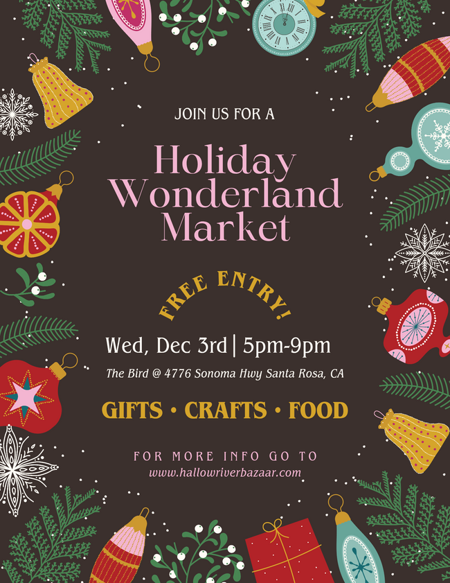 Holiday Wonderland Market Wed, Dec 3rd!!
