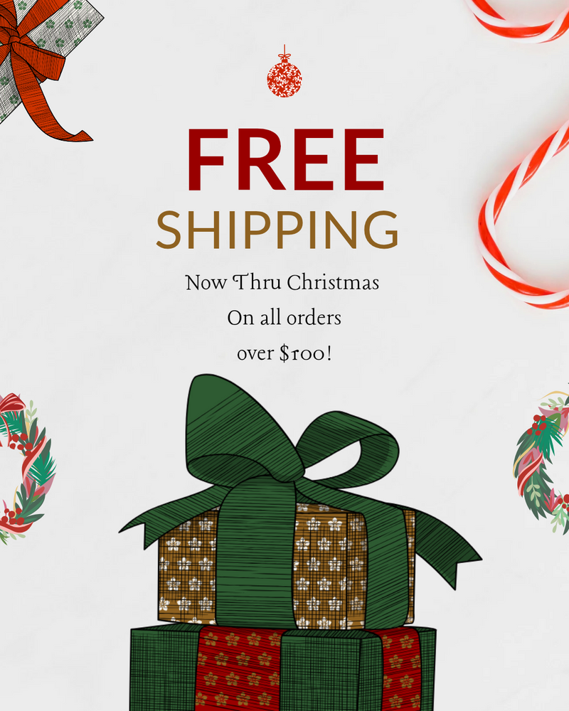 FREE SHIPPING on all orders over $100...